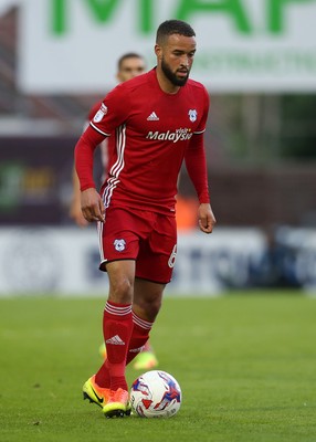 110816 - Bristol Rovers v Cardiff City - EFL Cup - Jazz Richards of Cardiff City