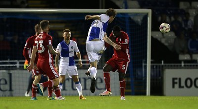 110816 - Bristol Rovers v Cardiff City - EFL Cup - Chris Lines of Bristol Rovers scores a goal