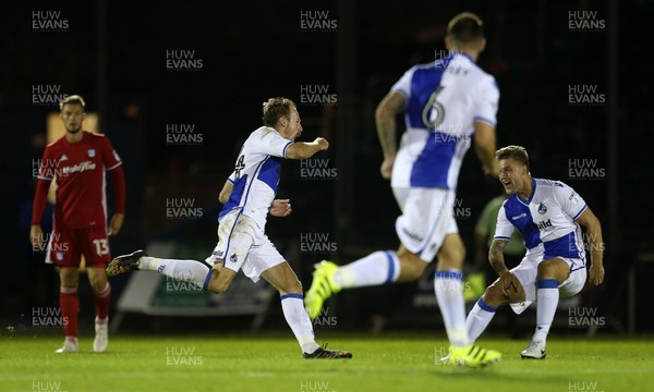 110816 - Bristol Rovers v Cardiff City - EFL Cup - Chris Lines of Bristol Rovers celebrates scoring a goal