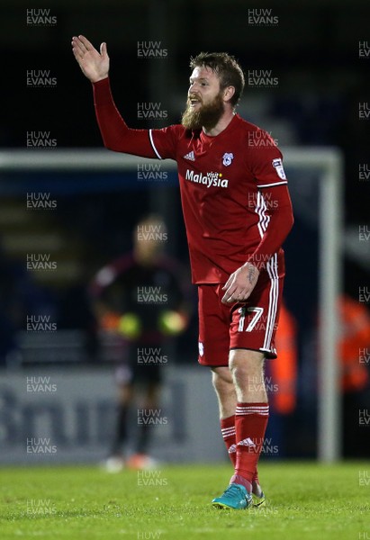 110816 - Bristol Rovers v Cardiff City - EFL Cup - A frustrated Aron Gunnarsson of Cardiff