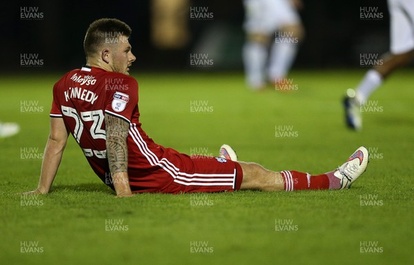 110816 - Bristol Rovers v Cardiff City - EFL Cup - Dejected Matthew Kennedy of Cardiff City at full time