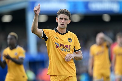 220826 - Bristol Rovers v Newport County - Sky Bet League 2 - Harrison Biggins of Newport County at full time