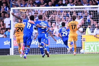 220826 - Bristol Rovers v Newport County - Sky Bet League 2 - Fabrizio Cavegn of Bristol Rovers scores a goal into an empty net