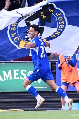 220826 - Bristol Rovers v Newport County - Sky Bet League 2 - Fabrizio Cavegn of Bristol Rovers celebrates scoring a goal