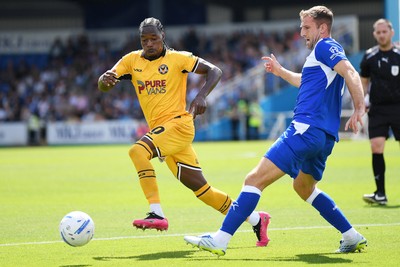 220826 - Bristol Rovers v Newport County - Sky Bet League 2 - Yahya Bamba of Newport County