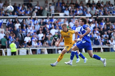 220826 - Bristol Rovers v Newport County - Sky Bet League 2 - Cole Jarvis of Newport County scores a goal
