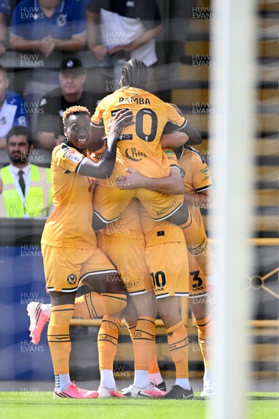 220826 - Bristol Rovers v Newport County - Sky Bet League 2 - Harrison Biggins of Newport County scores the first goal of the game