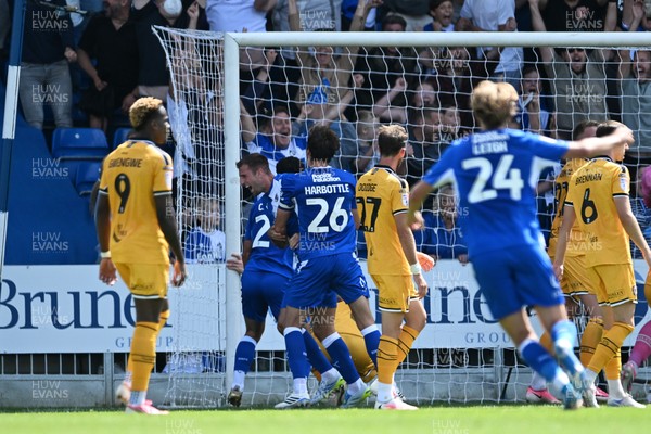 220826 - Bristol Rovers v Newport County - Sky Bet League 2 - Ben Purrington of Bristol Rovers scores a goal