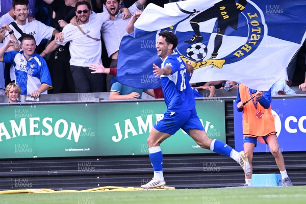 220826 - Bristol Rovers v Newport County - Sky Bet League 2 - Fabrizio Cavegn of Bristol Rovers celebrates scoring a goal
