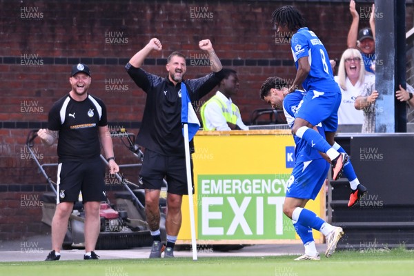 220826 - Bristol Rovers v Newport County - Sky Bet League 2 - Fabrizio Cavegn of Bristol Rovers celebrates scoring a goal