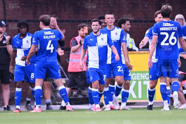 220826 - Bristol Rovers v Newport County - Sky Bet League 2 - Fabrizio Cavegn of Bristol Rovers celebrates scoring a goal