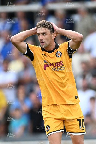 220826 - Bristol Rovers v Newport County - Sky Bet League 2 - Harrison Biggins of Newport County hits a shot from distance