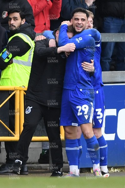 310126 - Bristol Rovers v Newport County - Sky Bet League 2 - Fabrizio Cavegn of Bristol Rovers celebrates scoring a goal