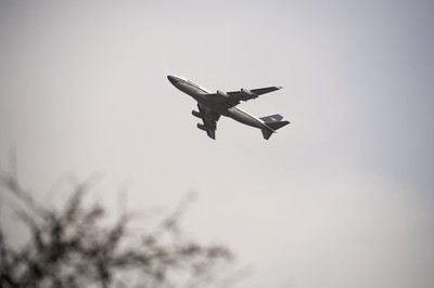 British Airways 747 Lands at St Athan 111220