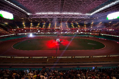 210718 - British FIM Speedway Grand Prix, Cardiff - A general view of the Principality Stadium during the opening ceremony of the British FIM Speedway Grand Prix