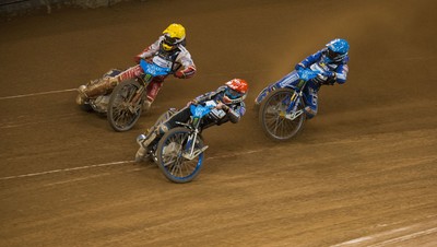 210718 - British FIM Speedway Grand Prix, Cardiff - Riders compete in the heats at the British FIM Speedway Grand Prix