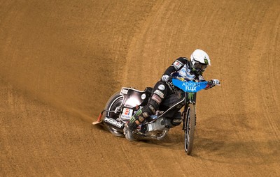 210718 - British FIM Speedway Grand Prix, Cardiff - Tai Woffinden races away to win his heat at the British FIM Speedway Grand Prix