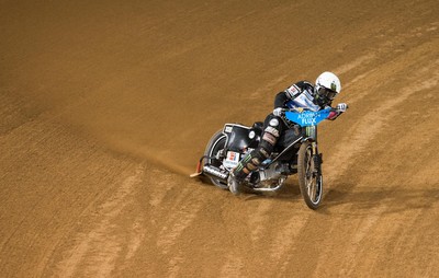 210718 - British FIM Speedway Grand Prix, Cardiff - Tai Woffinden races away to win his heat at the British FIM Speedway Grand Prix