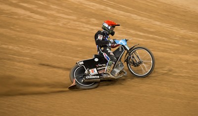 210718 - British FIM Speedway Grand Prix, Cardiff - Tai Woffinden of Great Britain races away to win his heat at the British FIM Speedway Grand Prix