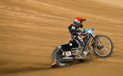 210718 - British FIM Speedway Grand Prix, Cardiff - Tai Woffinden of Great Britain races away to win his heat at the British FIM Speedway Grand Prix