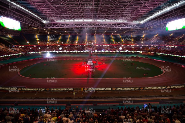210718 - British FIM Speedway Grand Prix, Cardiff - A general view of the Principality Stadium during the opening ceremony of the British FIM Speedway Grand Prix