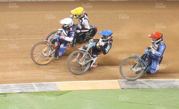 210919 - 2019 Adrian Flux British FIM Speedway Grand Prix, Principality Stadium - Riders compete in the opening rounds of the Grand Prix