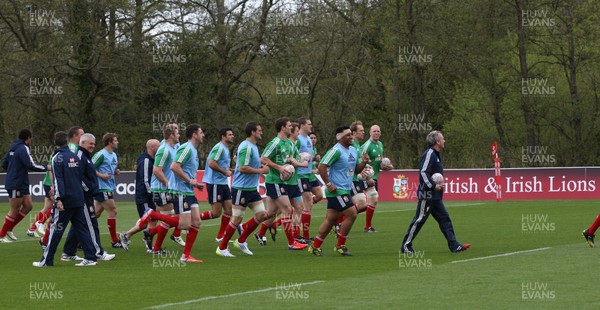 150513 - British and Irish Lions Training session, Vale Resort, Cardiff - The British and Irish Lions go through the training session at the Vale 