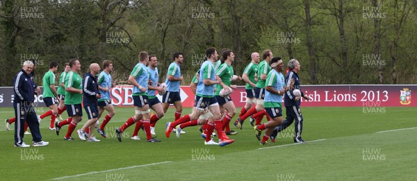 150513 - British and Irish Lions Training session, Vale Resort, Cardiff - The British and Irish Lions go through the training session at the Vale 