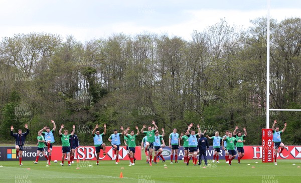 150513 - British and Irish Lions Training session, Vale Resort, Cardiff - The British and Irish Lions go through the training session at the Vale 