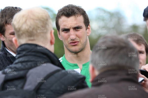 150513 - British and Irish Lions Training session, Vale Resort, Cardiff - The British and Irish Lions captain Sam Warburton gives media interviews 