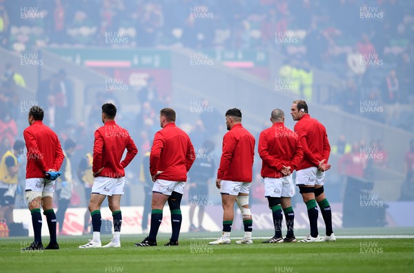 260621 - British & Irish Lions v Japan - The Vodafone 1888 Cup - Alun Wyn Jones of British & Irish Lions looks over his shoulder as the teams line up