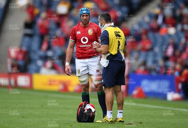 260621 - British & Irish Lions v Japan - The Vodafone 1888 Cup - Justin Tipuric of British & Irish Lions is seen to by medical staff