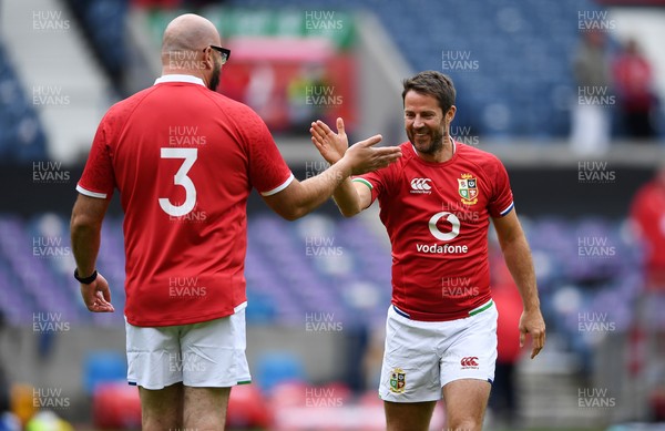 260621 - British & Irish Lions v Japan - The Vodafone 1888 Cup - Jamie Redknapp on the pitch at half time