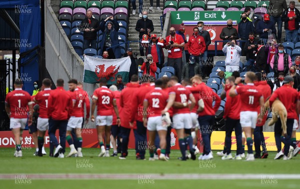 260621 - British & Irish Lions v Japan - The Vodafone 1888 Cup - Fans wave to the players at full time