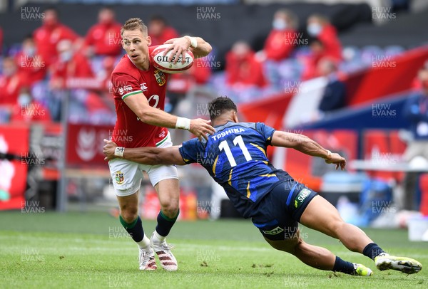 260621 - British & Irish Lions v Japan - The Vodafone 1888 Cup - Liam Williams of British & Irish Lions is tackled by Siosaia Fifita of Japan
