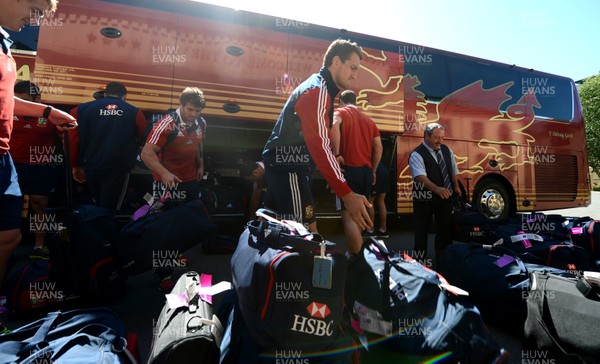 100713 - Welsh British & Irish Lions Arrive Back in Wales  -Sam Warburton after arriving at the Vale Hotel from the British & Irish Lions tour of Australia