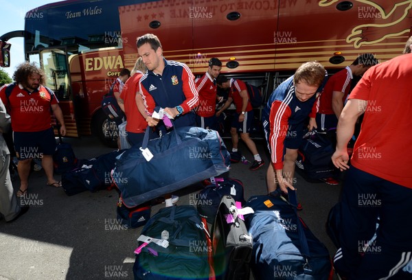 100713 - Welsh British & Irish Lions Arrive Back in Wales  -Sam Warburton after arriving at the Vale Hotel from the British & Irish Lions tour of Australia