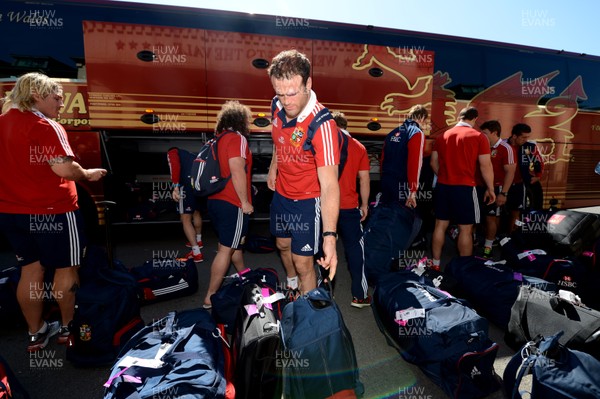 100713 - Welsh British & Irish Lions Arrive Back in Wales  -Jamie Roberts after arriving at the Vale Hotel from the British & Irish Lions tour of Australia