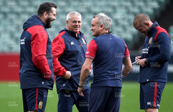 060717 - British & Irish Lions Training - Andy Farrell, Warren Gatland, Paul Stridgeon and Graham Rowntree during training