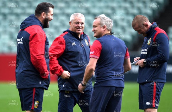 060717 - British & Irish Lions Training - Andy Farrell, Warren Gatland, Paul Stridgeon and Graham Rowntree during training