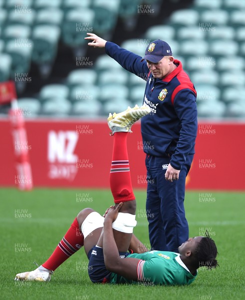 060717 - British & Irish Lions Training - Neil Jenkins and Maro Itoje during training