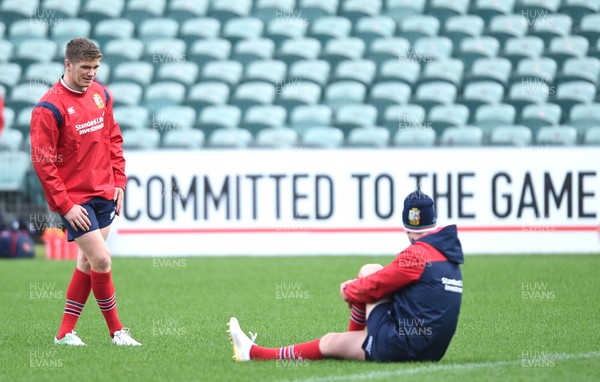 060717 - British & Irish Lions Training - Owen Farrell and Johnny Sexton during training