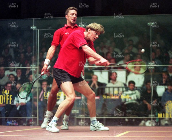 230395 - Leekes British Open Squash - World number 2 Peter Marshall on his way to beating Mark Cairns 