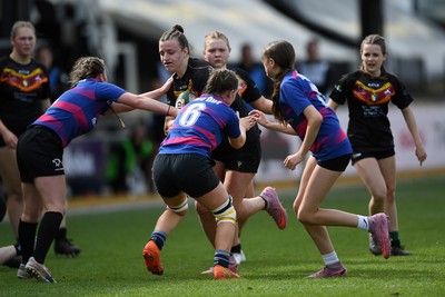 290426 - Bro Dur v Dyffryn Conwy - Girls Schools Final U16 - Road To Principality Finals - Action during the match