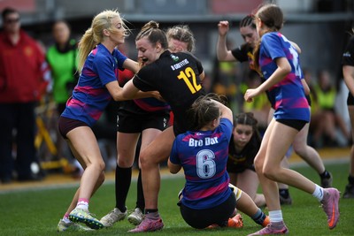 290426 - Bro Dur v Dyffryn Conwy - Girls Schools Final U16 - Road To Principality Finals - Action during the match