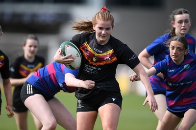 290426 - Bro Dur v Dyffryn Conwy - Girls Schools Final U16 - Road To Principality Finals - Action during the match