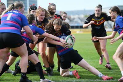 290426 - Bro Dur v Dyffryn Conwy - Girls Schools Final U16 - Road To Principality Finals - Action during the match