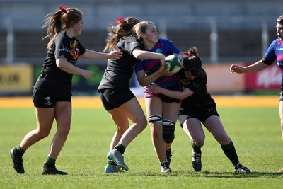 290426 - Bro Dur v Dyffryn Conwy - Girls Schools Final U16 - Road To Principality Finals - Action during the match