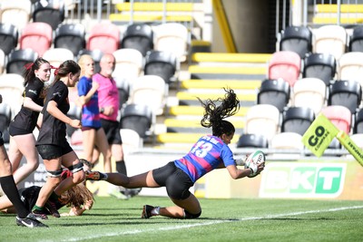 290426 - Bro Dur v Dyffryn Conwy - Girls Schools Final U16 - Road To Principality Finals - Action during the match
