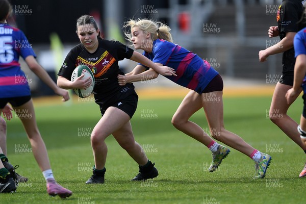 290426 - Bro Dur v Dyffryn Conwy - Girls Schools Final U16 - Road To Principality Finals - Action during the match